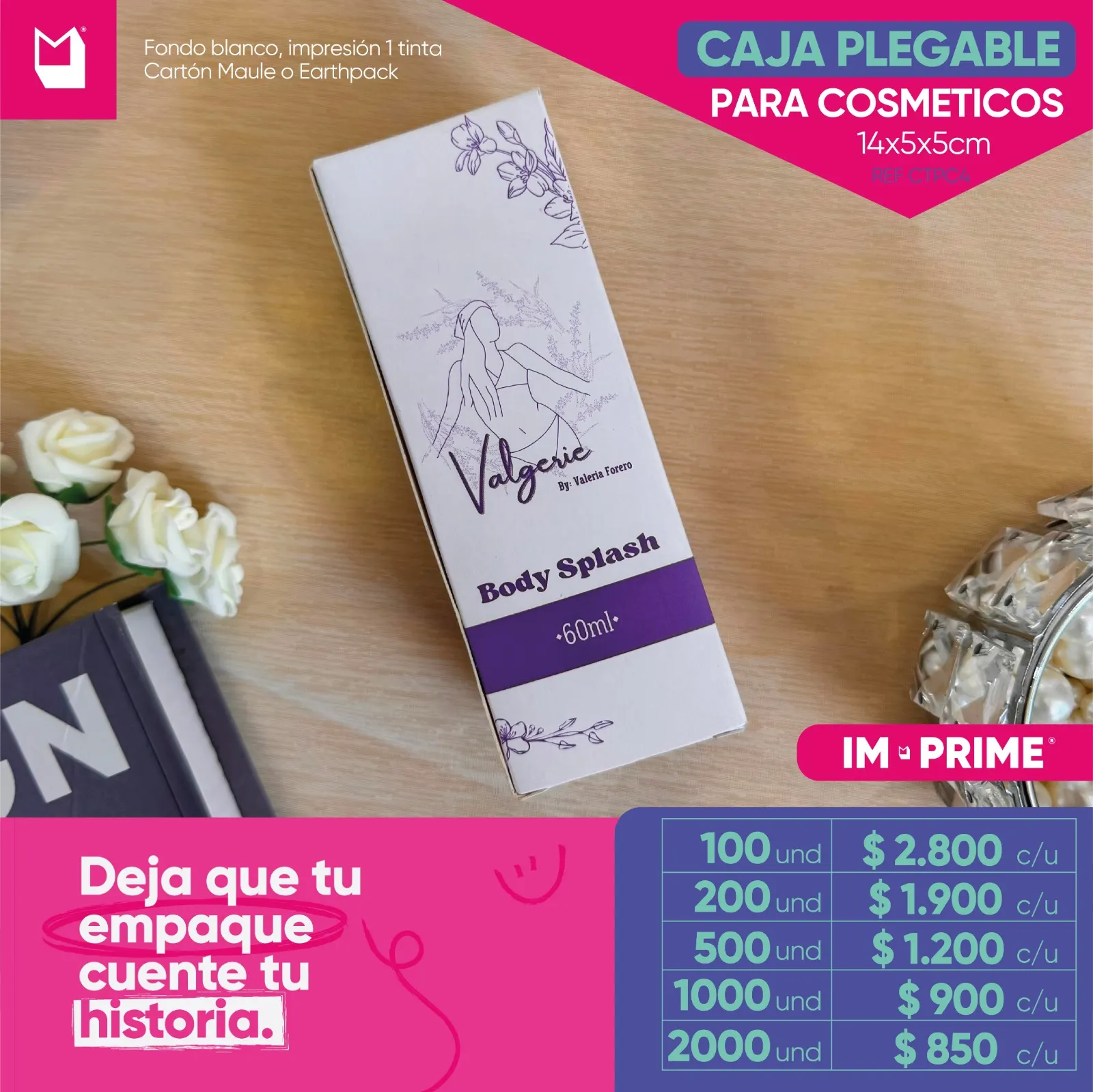 Caja Tapa Base 12x12x3 cm